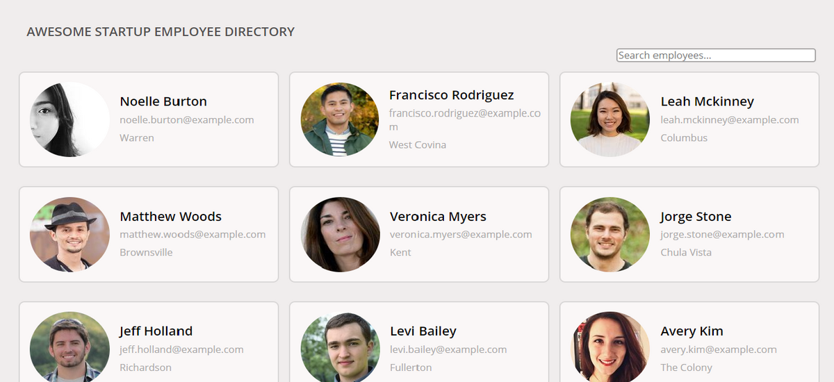 API Employee Directory