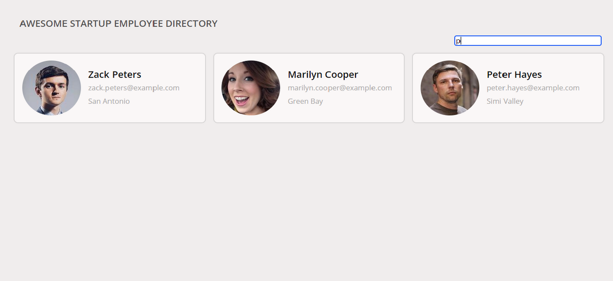 API Employee Directory