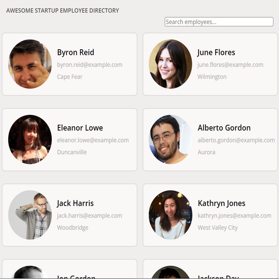 API Employee Directory