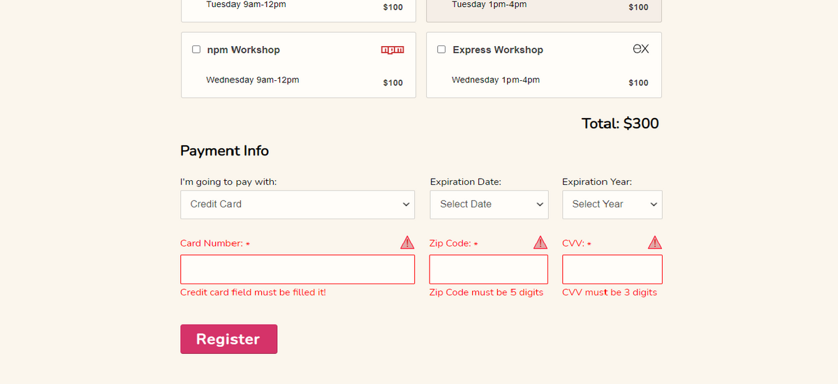 Interactive Form